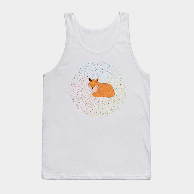 Fox Circle Tank Top by Ornaart